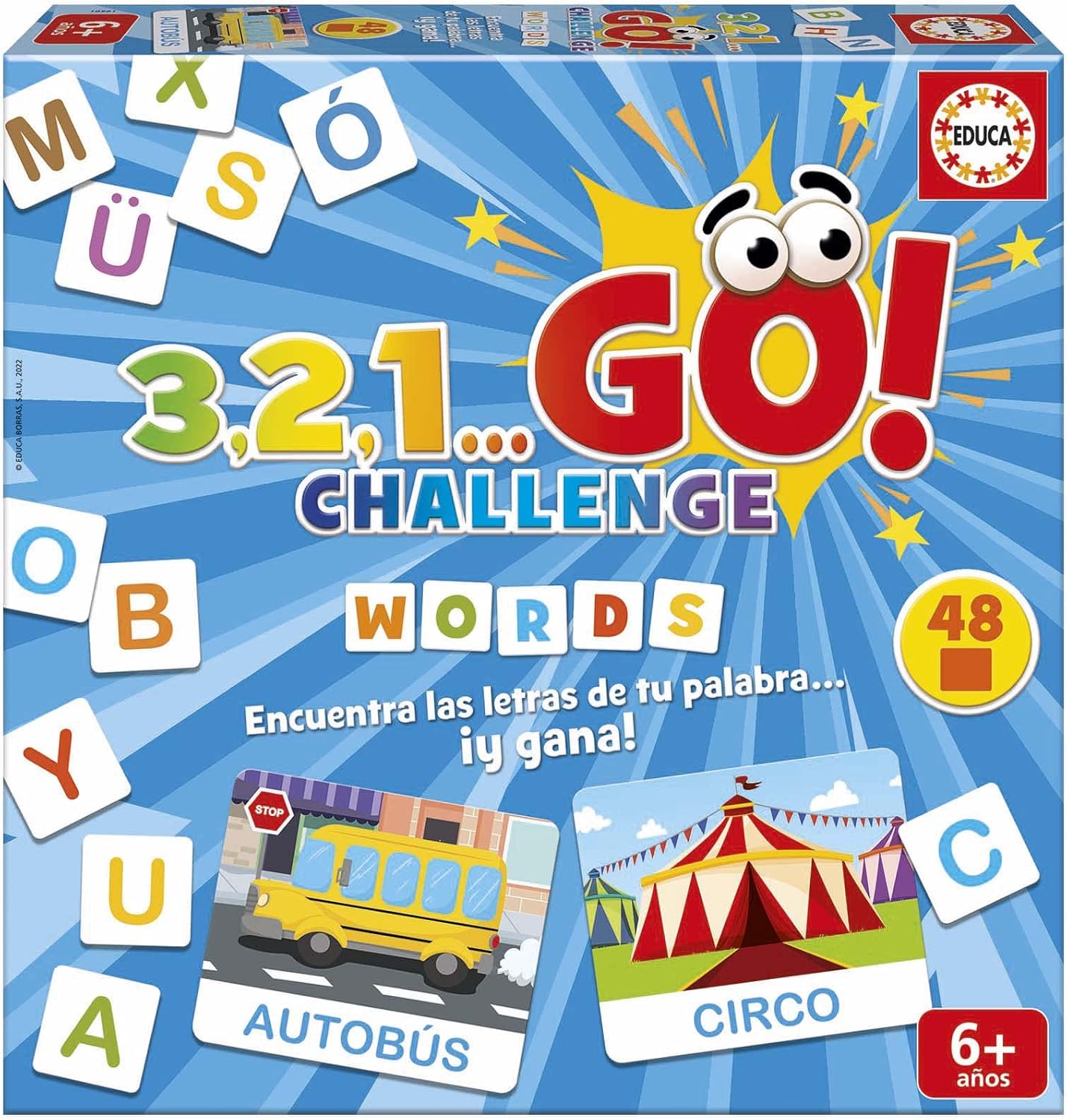 Educa - Juego Letras 3,2,1 GO Challenge Words | Juegos Educativos 6 Años