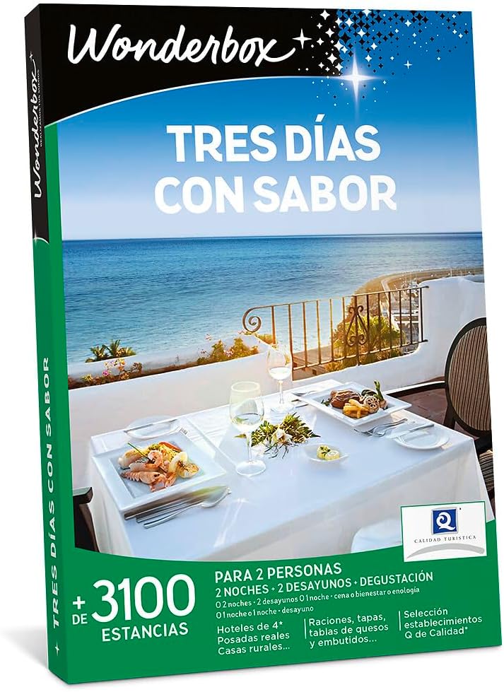 WONDERBOX - Caja Regalo - Tres Días con Sabor - para 2 Personas