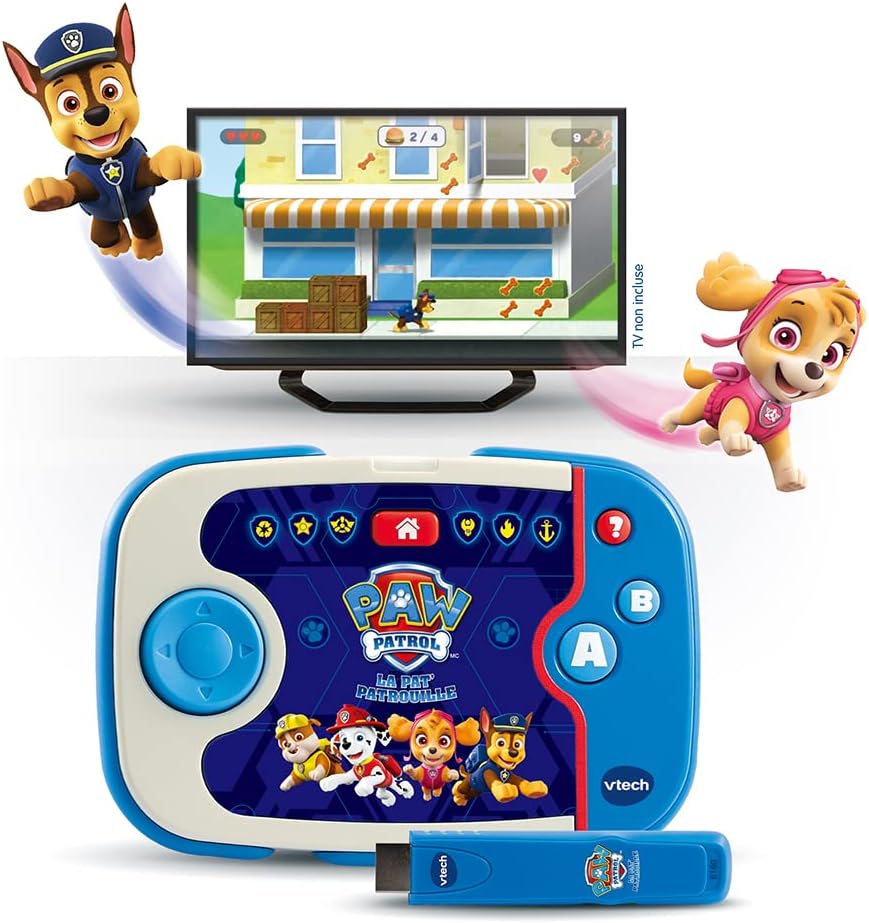 VTech V.Smile New Generation Patrulla Canina | Plug&Play educativa para niños +3 años | Versión ESP | Multicolor