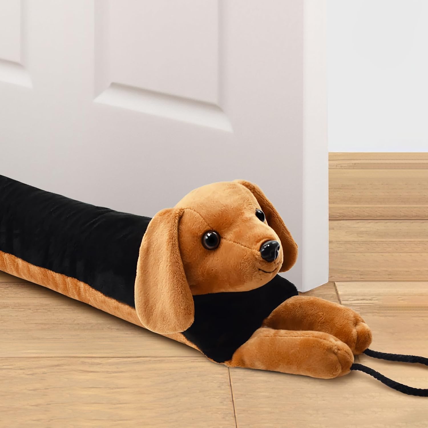 Burlete Puerta Entrada, Burlete Cortavientos para Ventanas con Lazos para Colgar, Aislante Térmico Frío y Calor, Prueba de Sonido, Reduce Ruido (Perro)