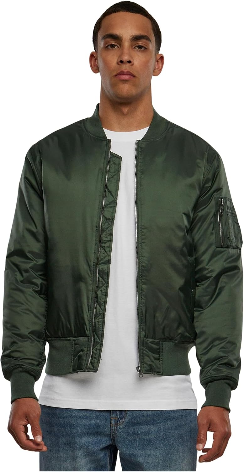 Urban Classics Chaqueta Bomber Básica Hombre Cazadora Bomber Negro Regular