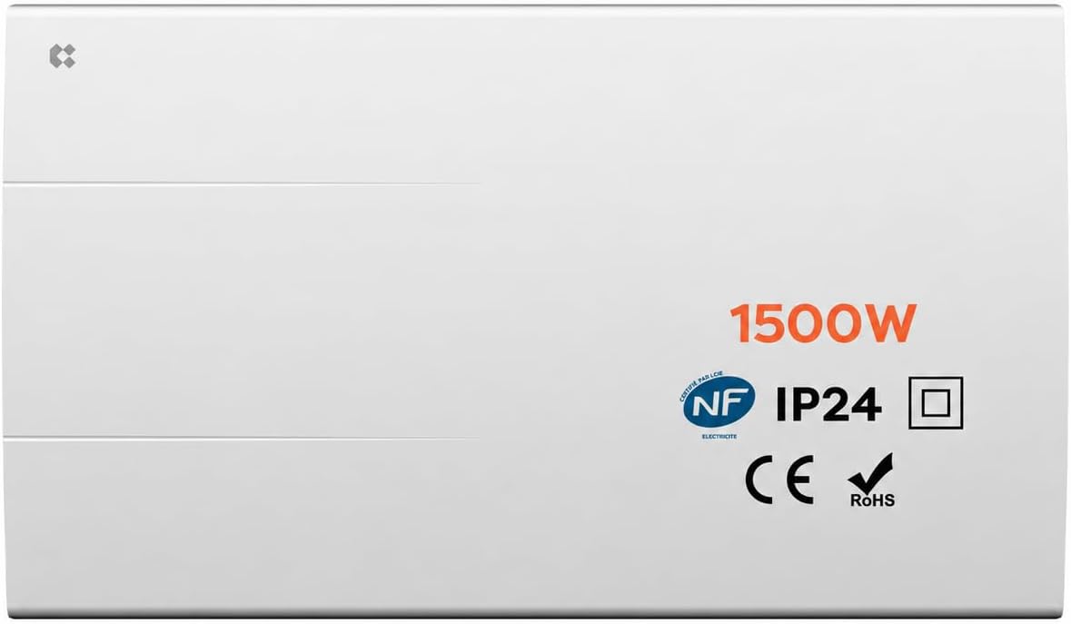CIARRA Radiador de Inercia 1500W, Calefactor Eléctrico de Pared Inteligente
