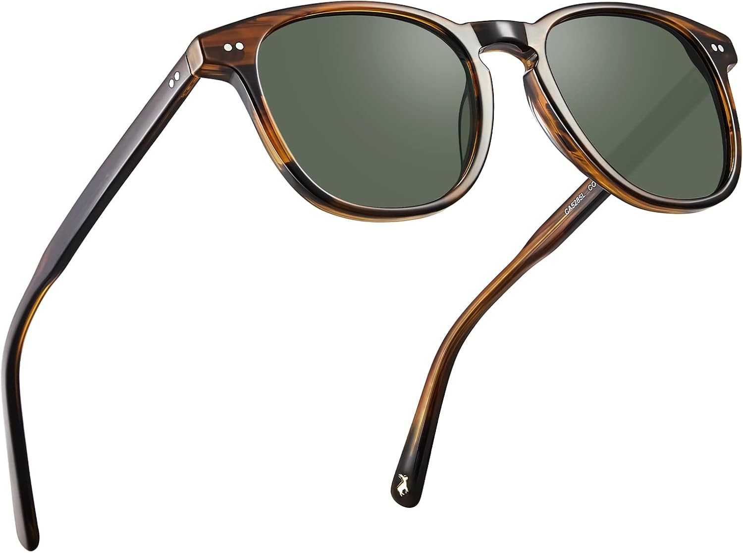 Carfia Retro Square Gafas de sol Hombre Polarizadas 100% de Protección UV para la Conducción de Viajes