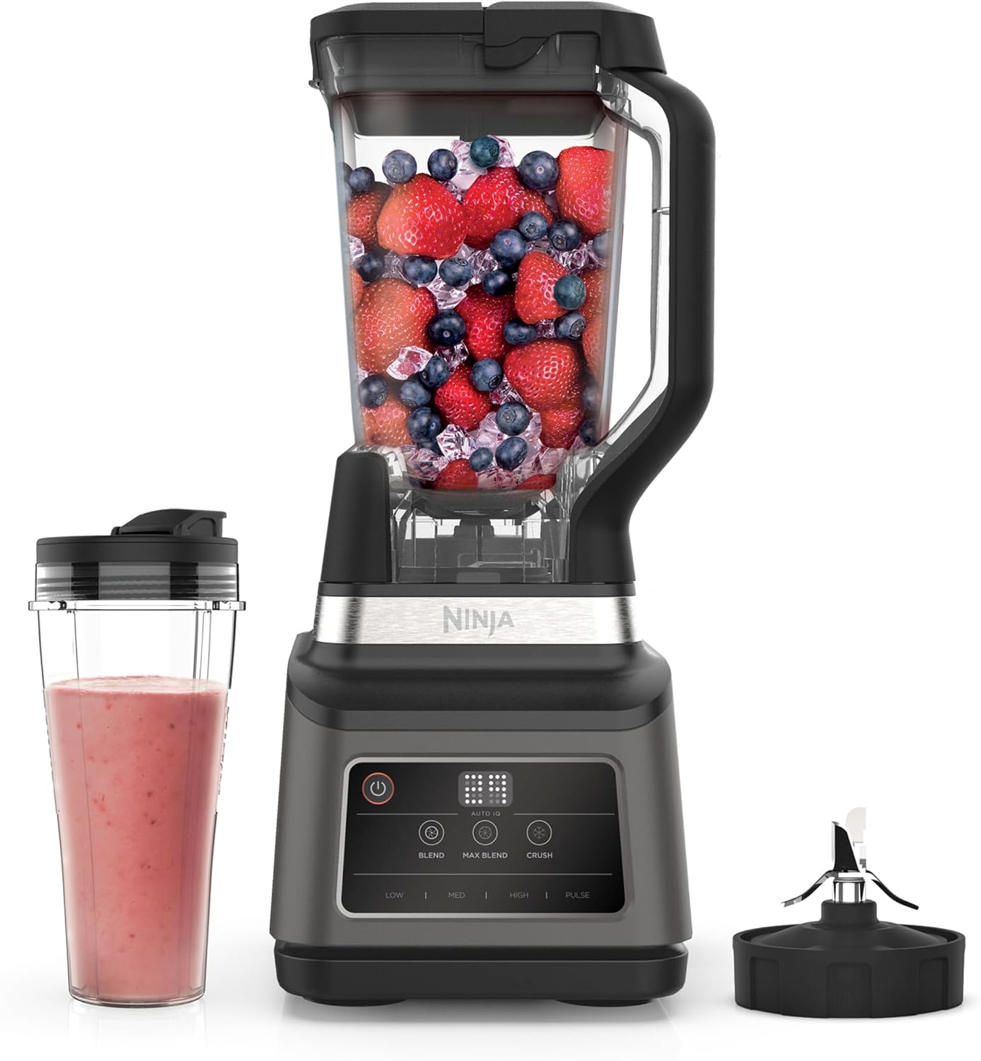 Ninja, Batidora de Vaso 2 en 1, Jarra de 2,1L, 1200W, Negro