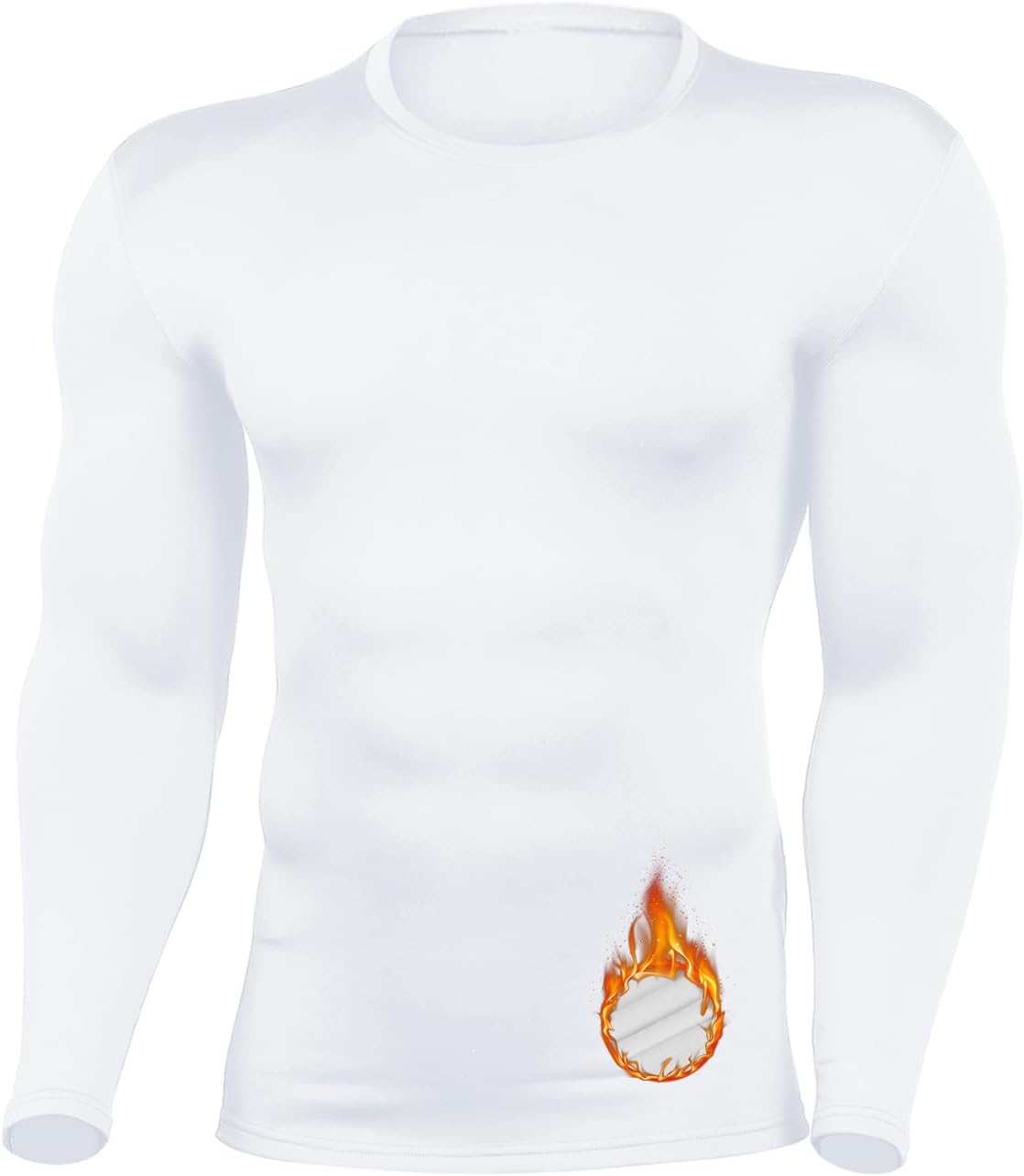 HYCOPROT Camiseta Térmica para Hombre Cálida Transpirable Forro Polar Ropa Interior Térmicas Camisetas Interior Deportiva Térmica de Invierno para Correr Bicicleta Esquiar Moto Funcional T Shirt