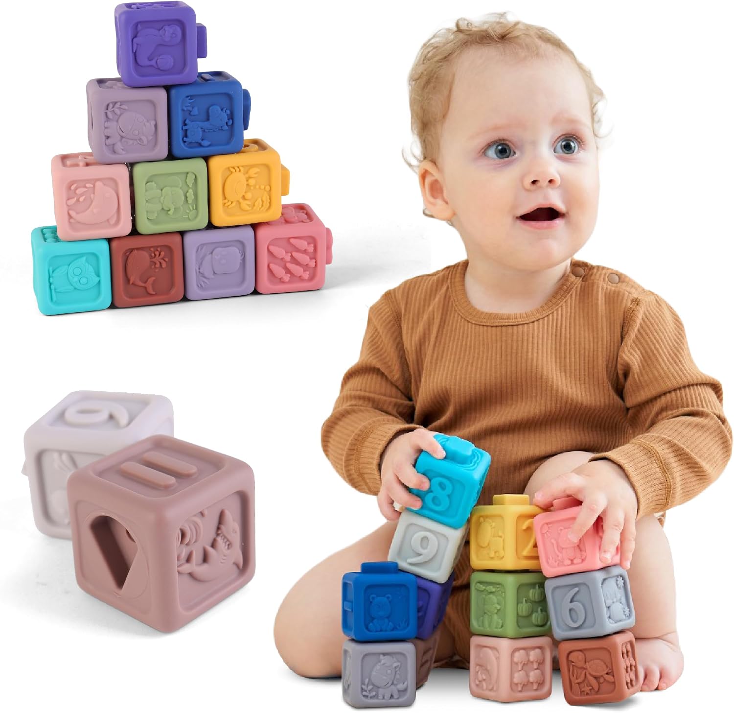 SUPERBE BEBE Juego Montessori para bebés y niños - Huevos de plástico para Combinar Formas y Colores - Juguete Educativo para Aprendizaje temprano - para niños de 3 años - Regalo para bebés