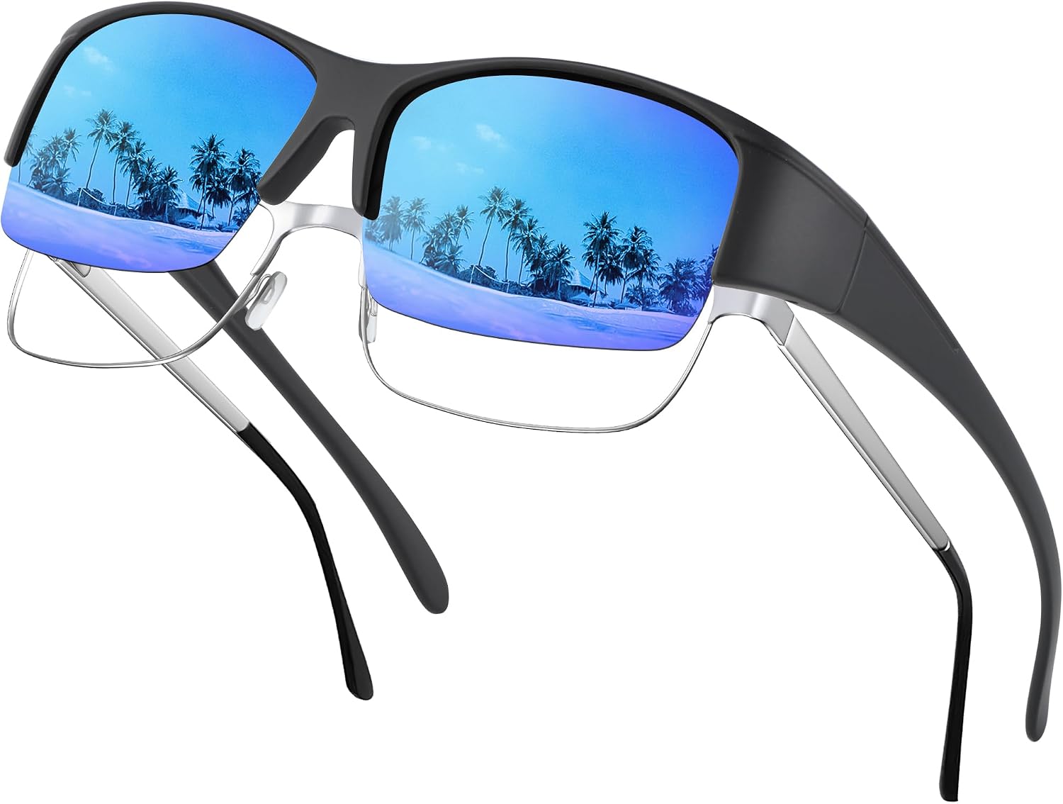 Sobre Gafas de Sol Polarizadas - Protección UV400 Cubre Gafas de Sol Superpuestas para Mujer y Hombre Conducir Deportivas