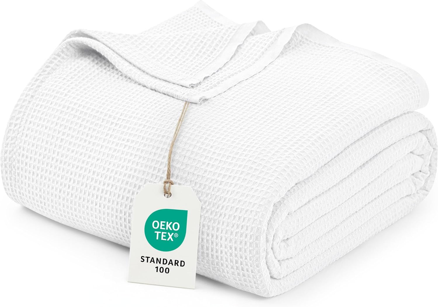 Utopia Bedding Manta de Algodón Mezcla Tipo Gofre (Caqui – 167 x 228 cm) – Manta Suave, Ligera y Transpirable para Todas Las Estaciones, Ideal para Cama y Sofá