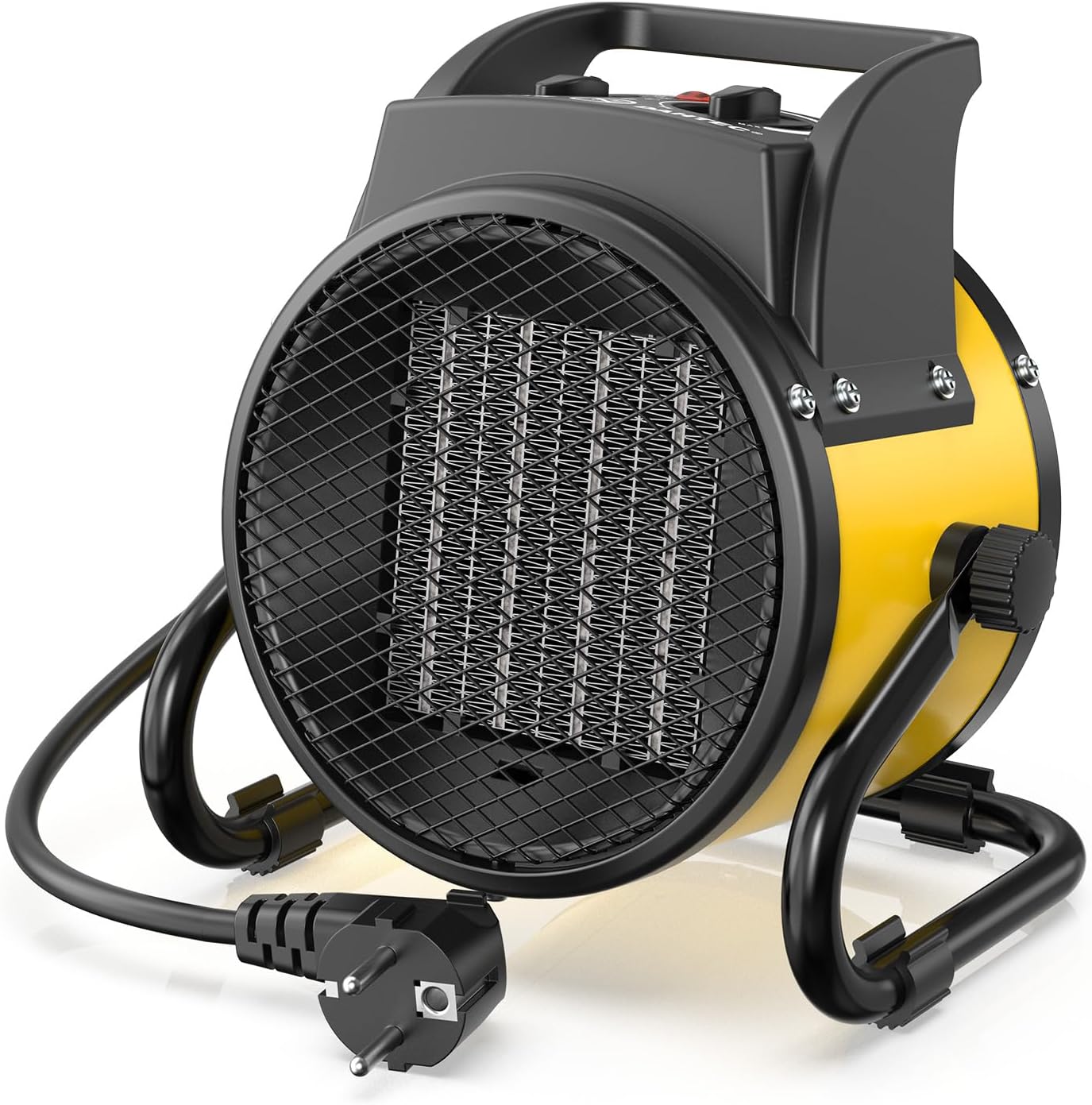 DAHTEC Calefactor Ceramico 2000W - Bajo Consumo - Radiador Electrico Portatil - Calentamiento Rápido en 3 s - Apto para Hogares, Baños y Obras de Construcción