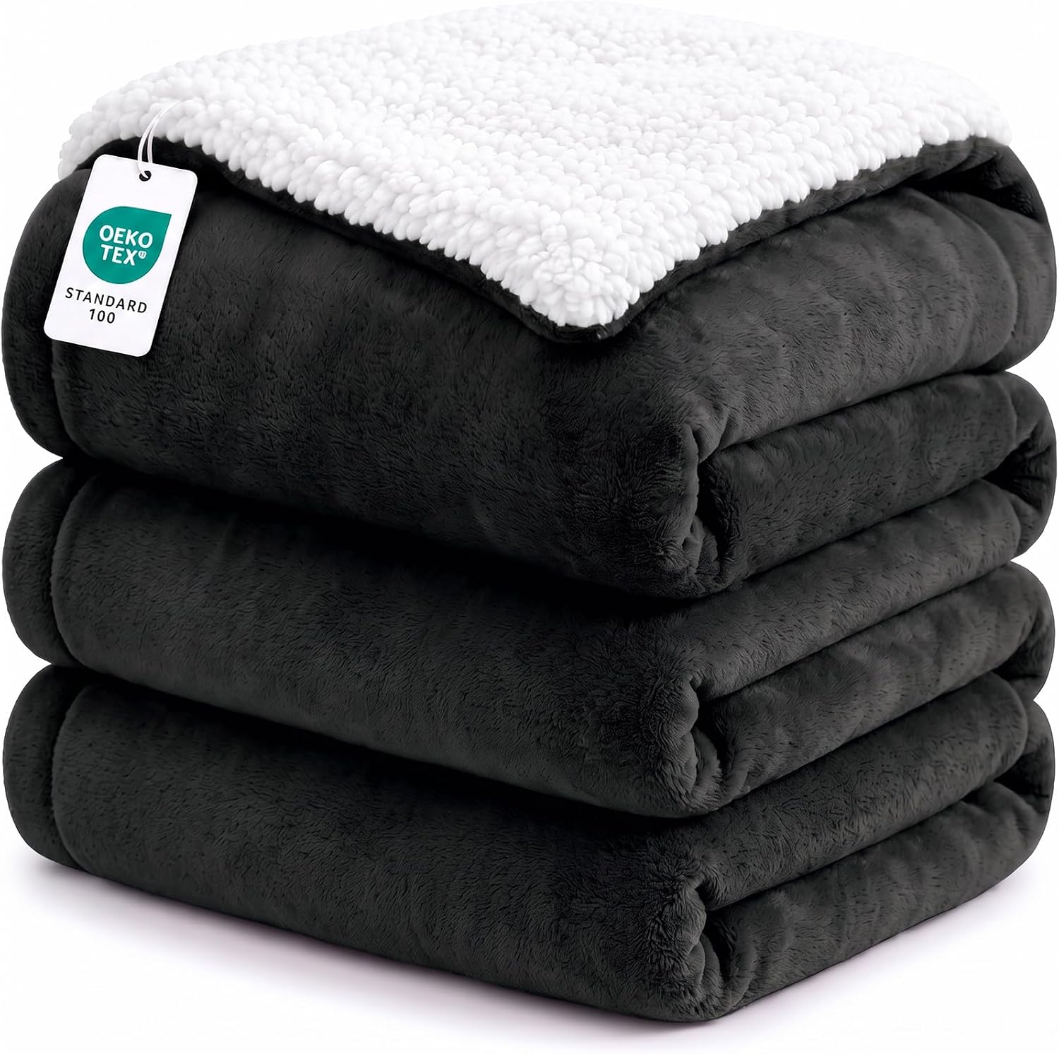 WAVVE Manta Sofá Sherpa 150x200 cm, Manta Polar Gris