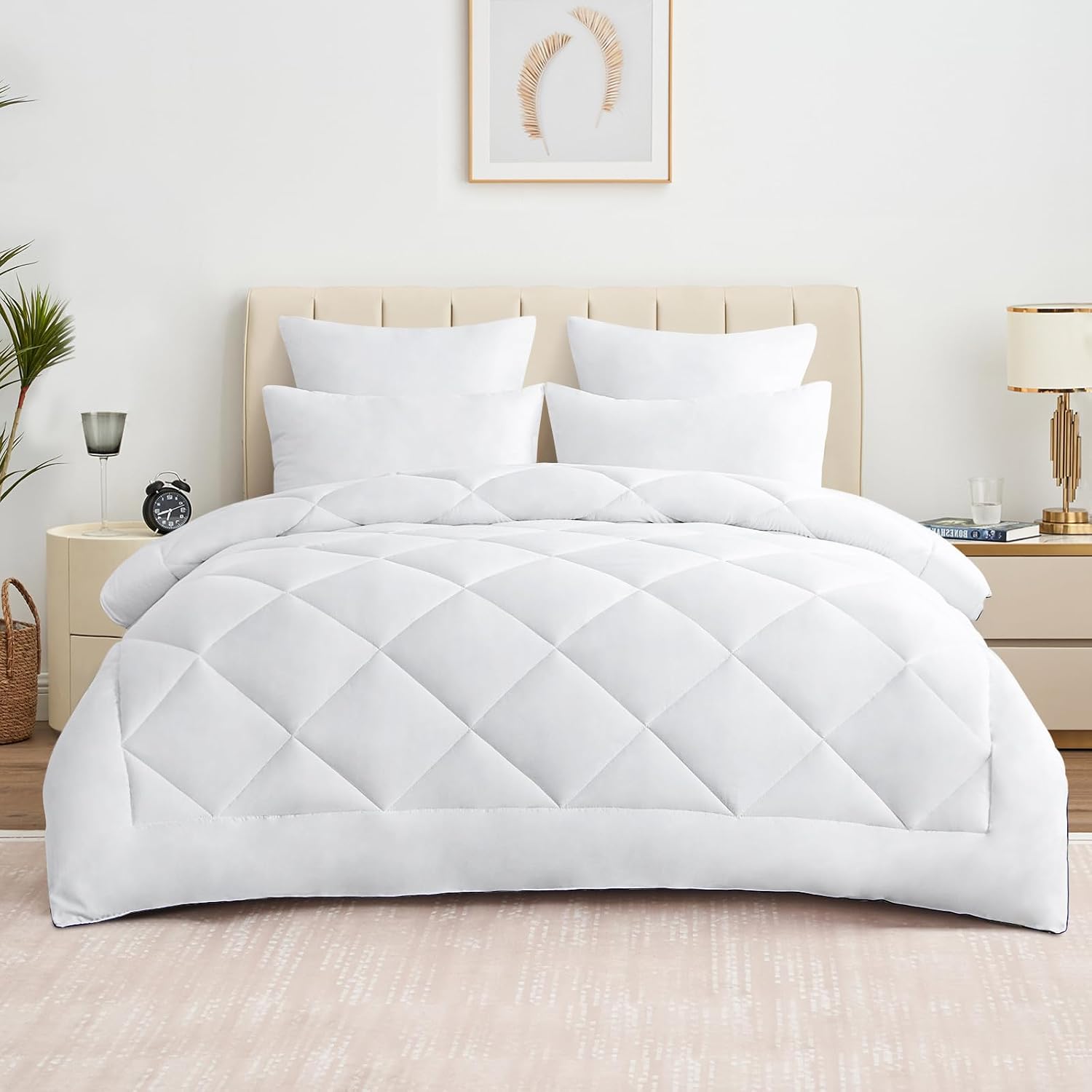 Aisbo Edredon Nórdico Cama 120 - Edredón Nórdico 200x220 cm para Otoño e Invierno, Relleno Nórdico de 300gr/m², Suave y Transpirable