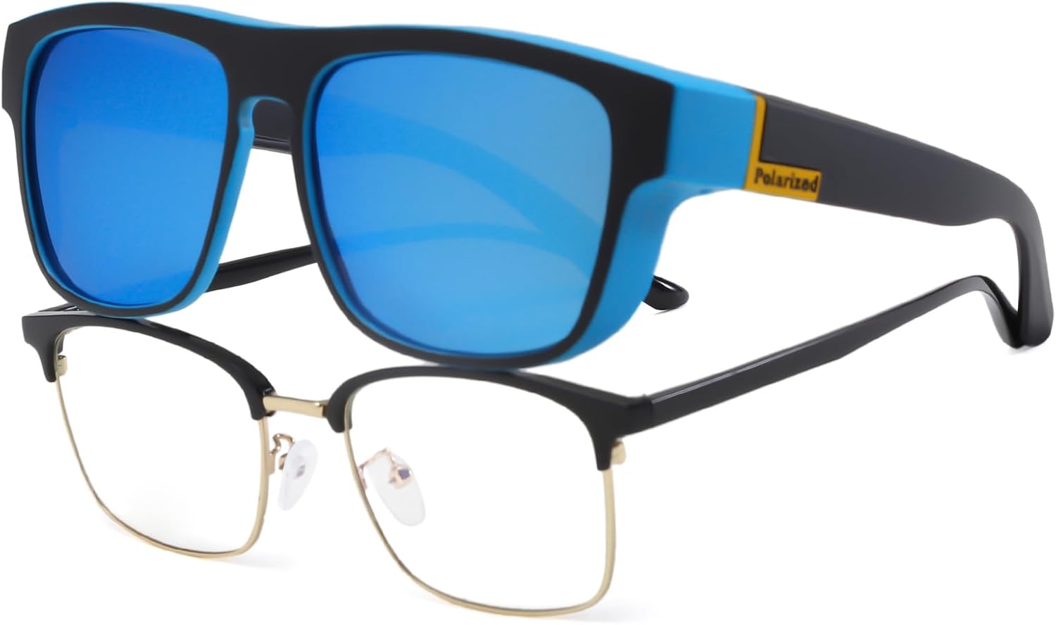 Long Keeper Sobre Gafas de Sol Polarizadas para Mujer Hombre Gafas de Sol Superpuestas en Gafas Graduadas Cubre Gafas de Sol Ultraligera UV400