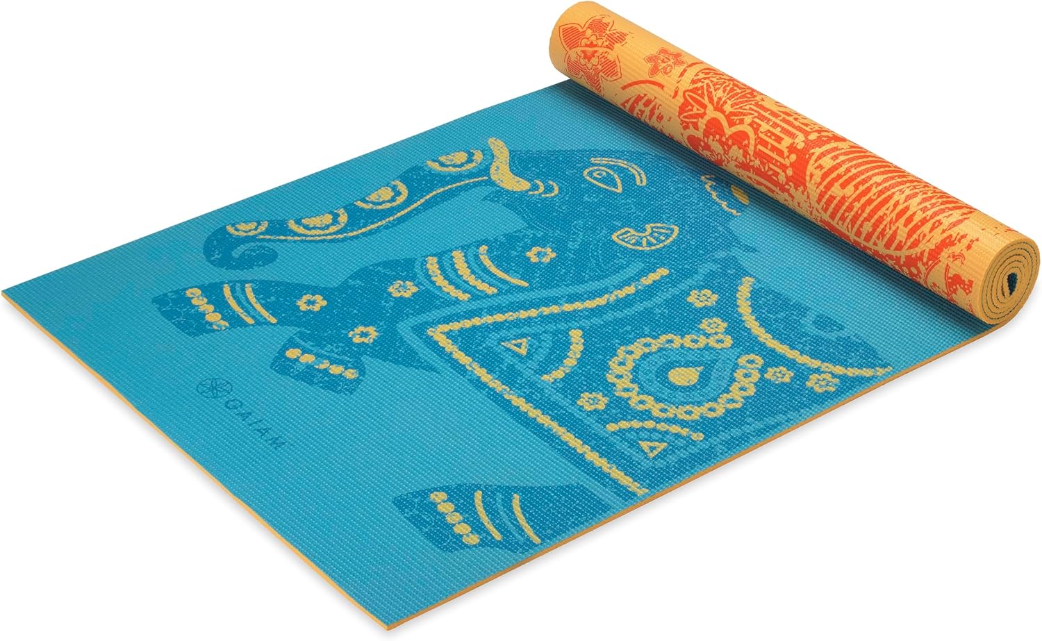Gaiam Yoga Mat - Premium 6mm Print Reversible Extra Thick Non Slip Exercise & Fitness Mat for All Types of Yoga, Pilates & Floor Workouts (68" x 24" x 6mm Thick)