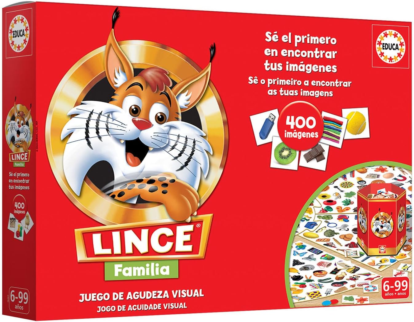 Educa - Lince Familia | Juego de Observación y Memoria con 400 Imágenes | para Toda la Familia | Juego Educativo de Agilidad Visual y Concentración | Niños 6 Años en Adelante