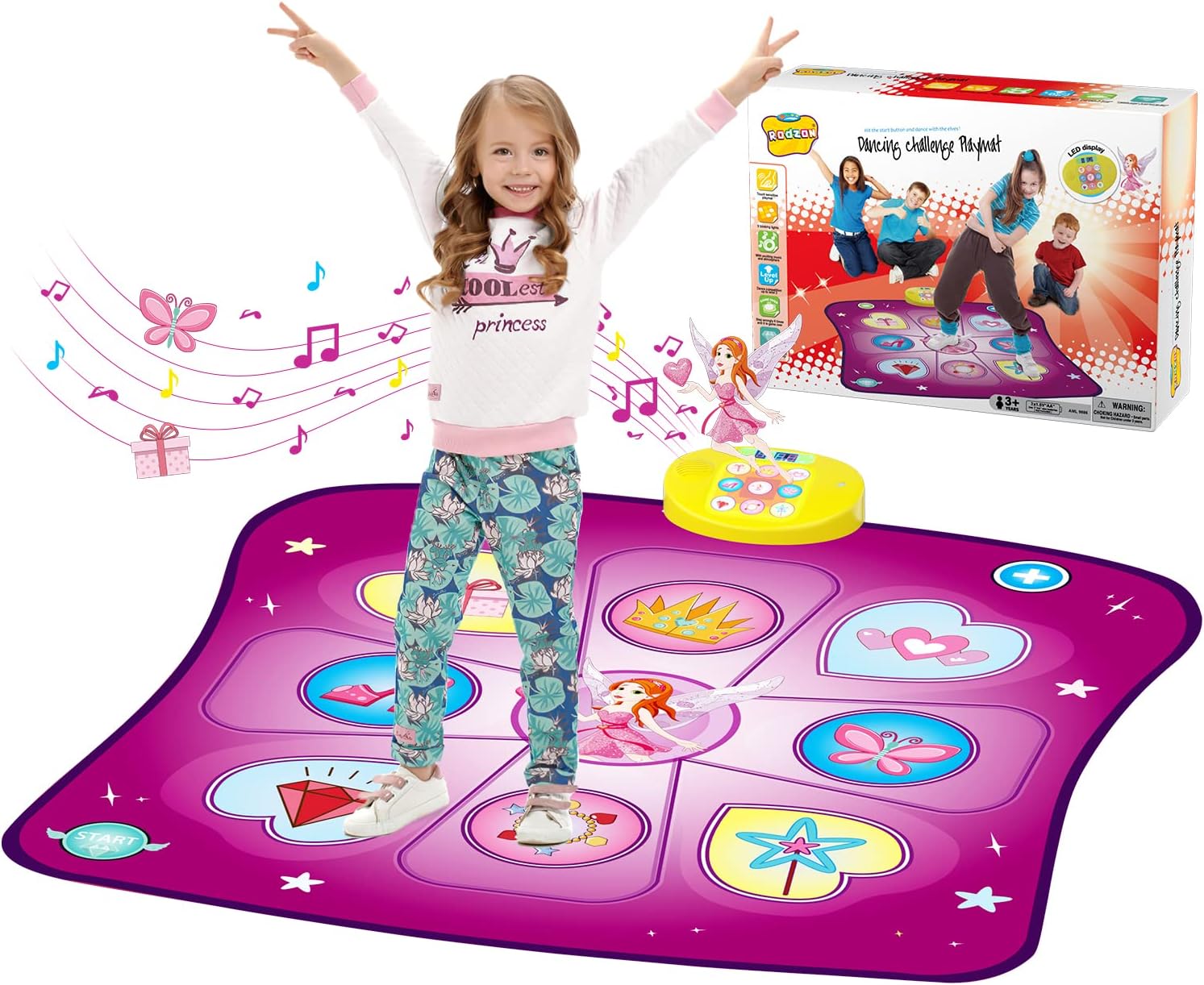 Rodzon Alfombra Musical Piano Bebé 1 Año,Juguetes Niños y Niñas con 19 Canciones y 10 Animales,Regalos Navidad Cumpleaños 1 2 3 Años