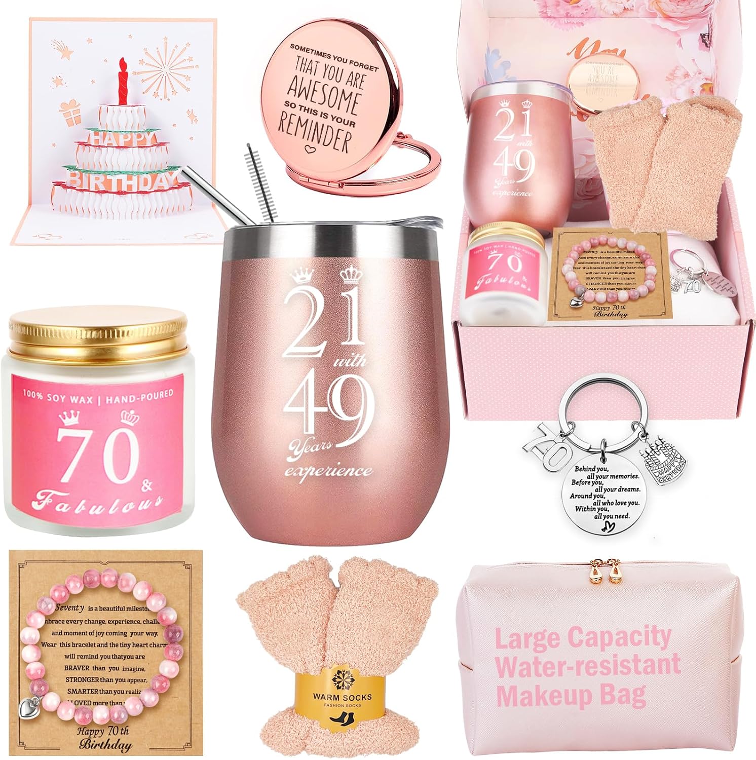 Regalos de cumpleaños número 23 para mujeres, cesta de feliz cumpleaños número 23, caja de regalo para mejores amigas, mujeres, mamá, esposa, hija, hermana, novia, compañera de trabajo, mejor amiga,