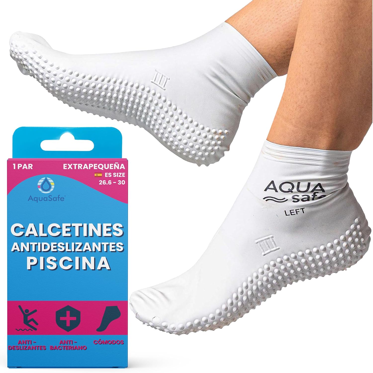 Aquasafe Calcetines de Piscina Impermeables Contra las Verrugas