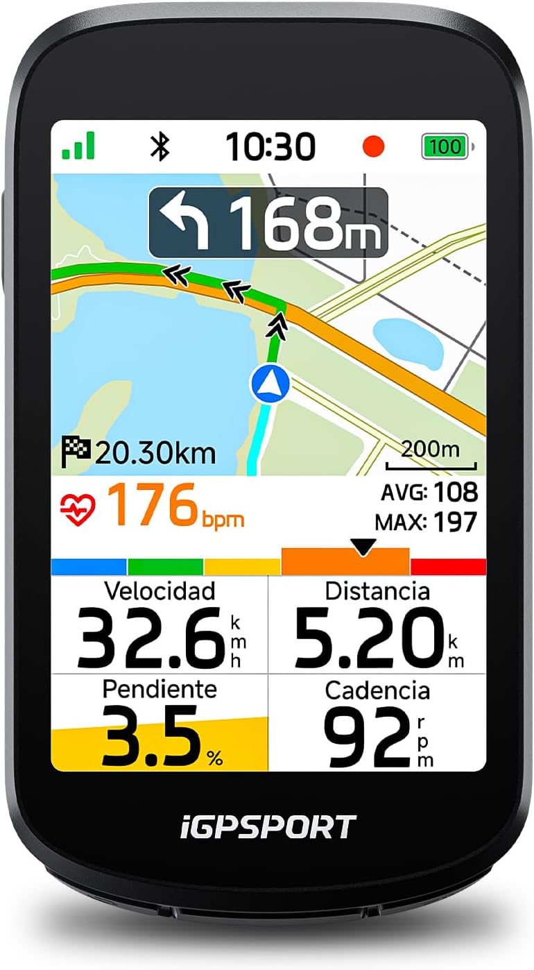 iGPSPORT BSC500 GPS Bicicleta, Navegación con Mapa,Pantalla Táctil de 3,3"