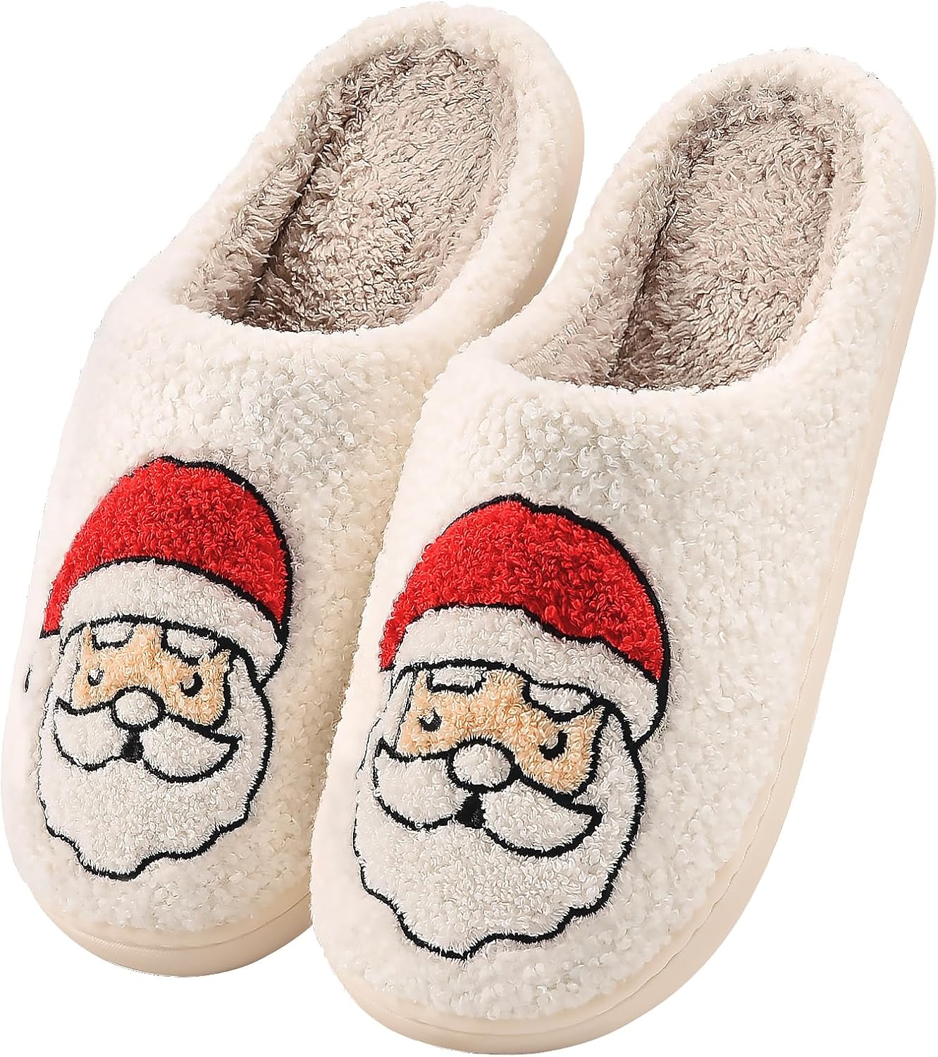 Xnova Zapatillas Casa Mujer Invierno Divertidas, Pantuflas Mujer Cálido y Suave Zapatillas de Estar Antideslizante para Navidad Babuchas Termicas