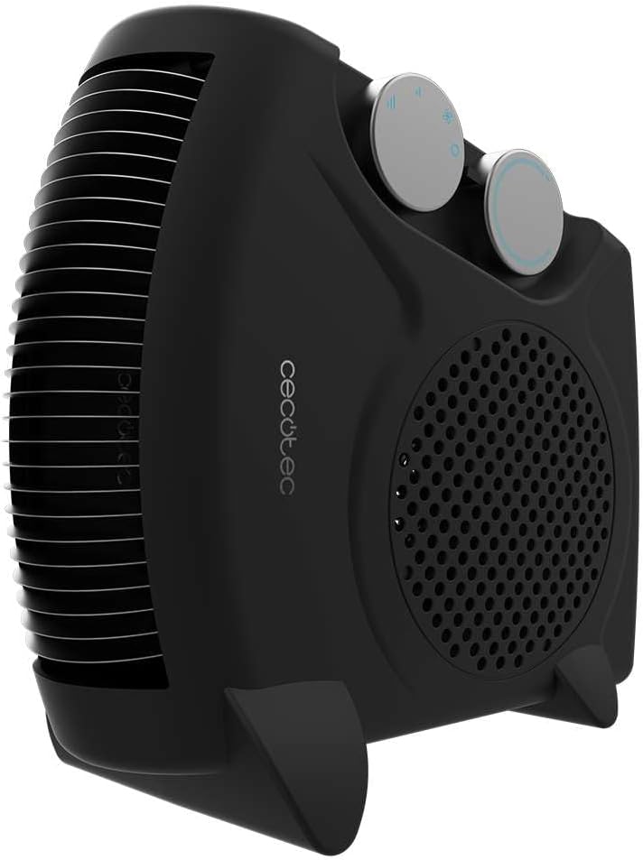 Cecotec Calefactor Eléctrico ReadyWarm 2050 Max Dual White, Termoventilador 2000 W, 2 niveles de potencia y 3 modos de funcionamiento, 20 m2