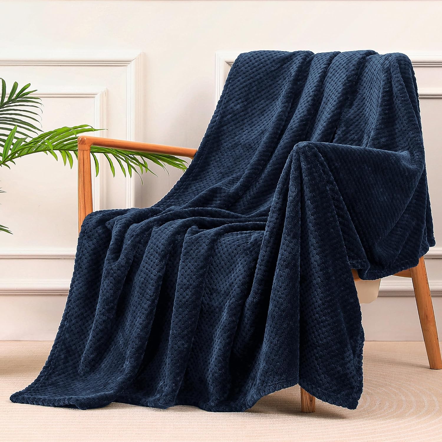 Manta de Polar Franela para Sofa y Cama 130 x 170 cm, Grigio Chiaro