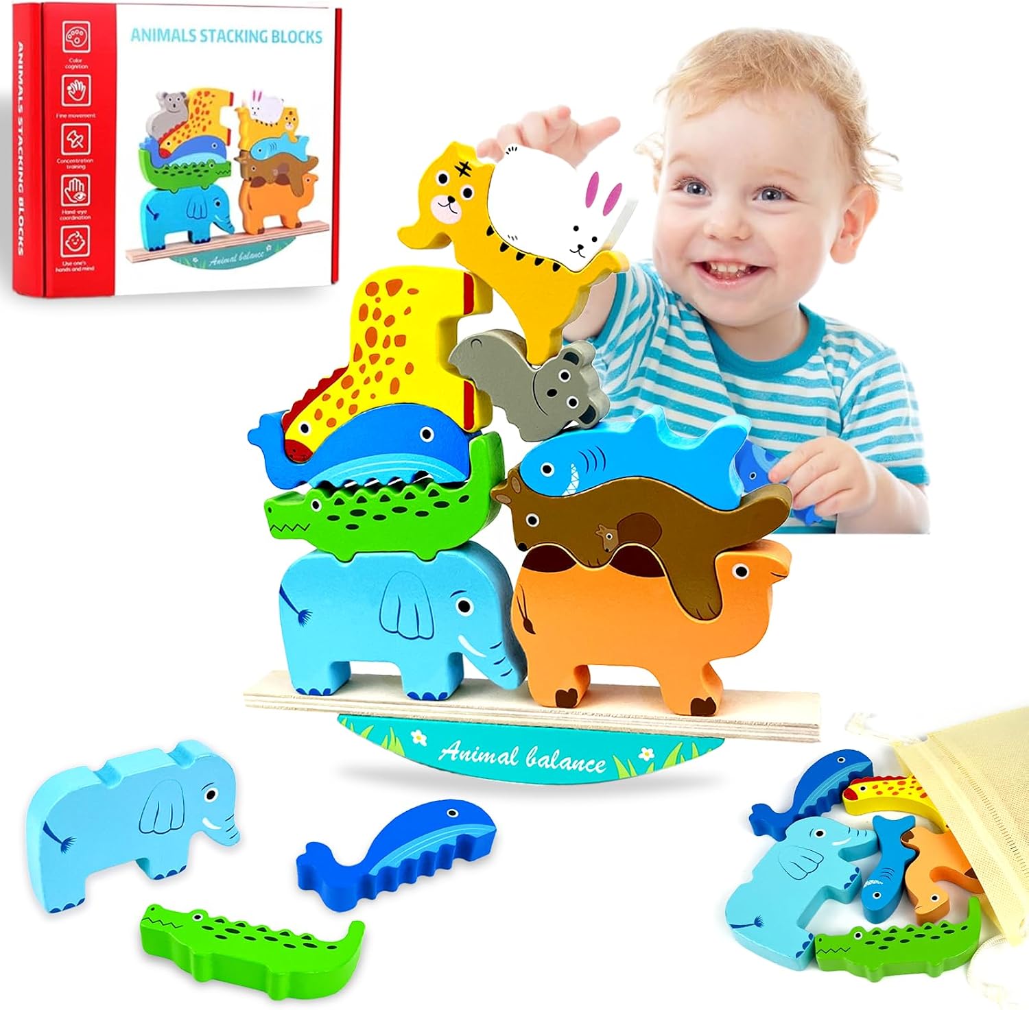 Juguetes Montessori Juegos Niños 2-6 Años, Madera, Educativos, Regalo