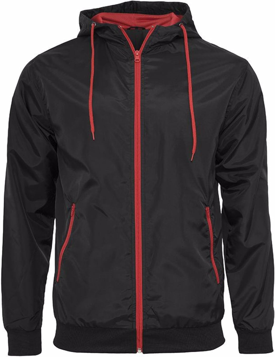 Build Your Brand - Chaqueta de Hombre con Puños y Cintura Elásticos, Chaqueta Ligera Cortavientos, Chaquetilla Ligera e Aislante con Cremallera y Bolsillos, Tallas: S - 5XL
