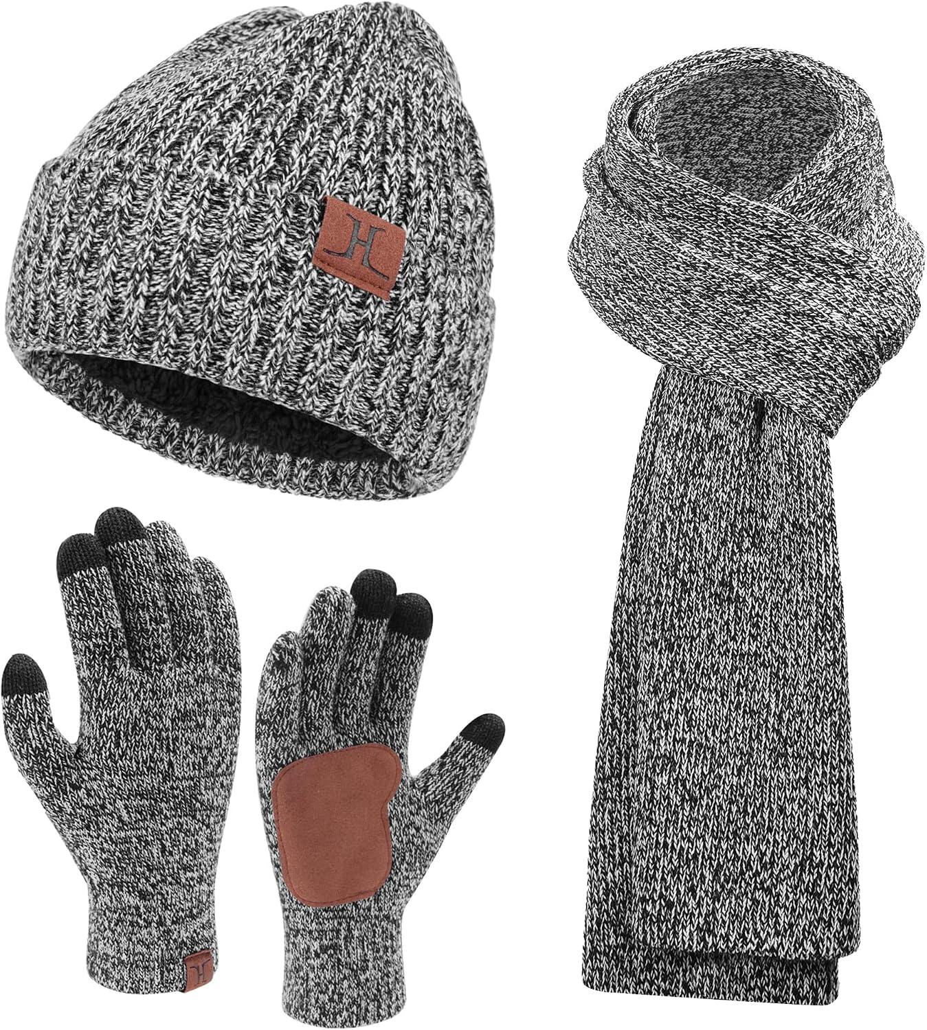 Bequemer Laden Invierno Gorro Termico Guantes Táctiles Bufanda Conjunto
