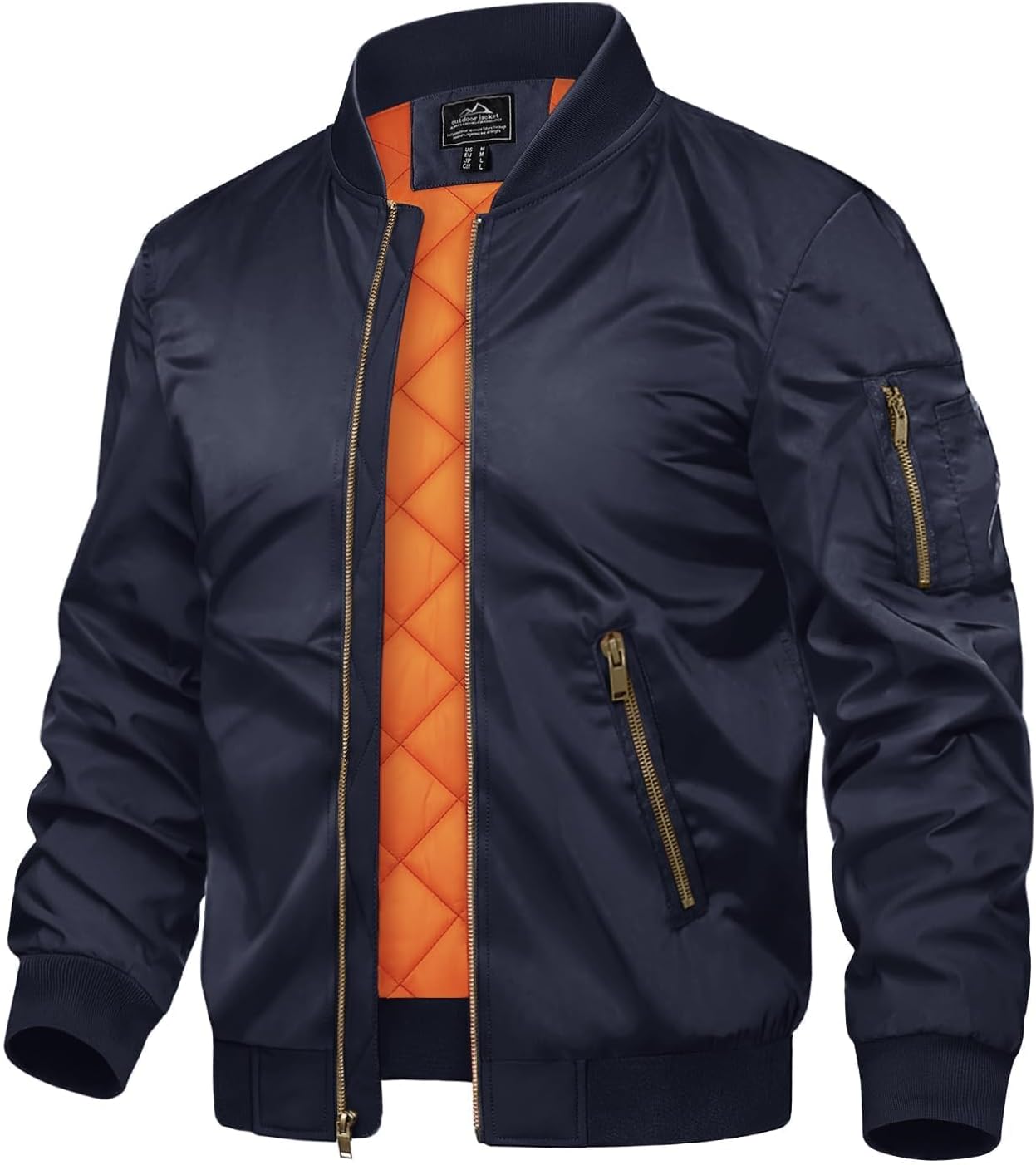 TACVASEN Chaqueta Abrigada Chaqueta de Invierno para Hombre Chaqueta Bomber de Carga Abrigo a Prueba de Viento Chaquetas Urbanas