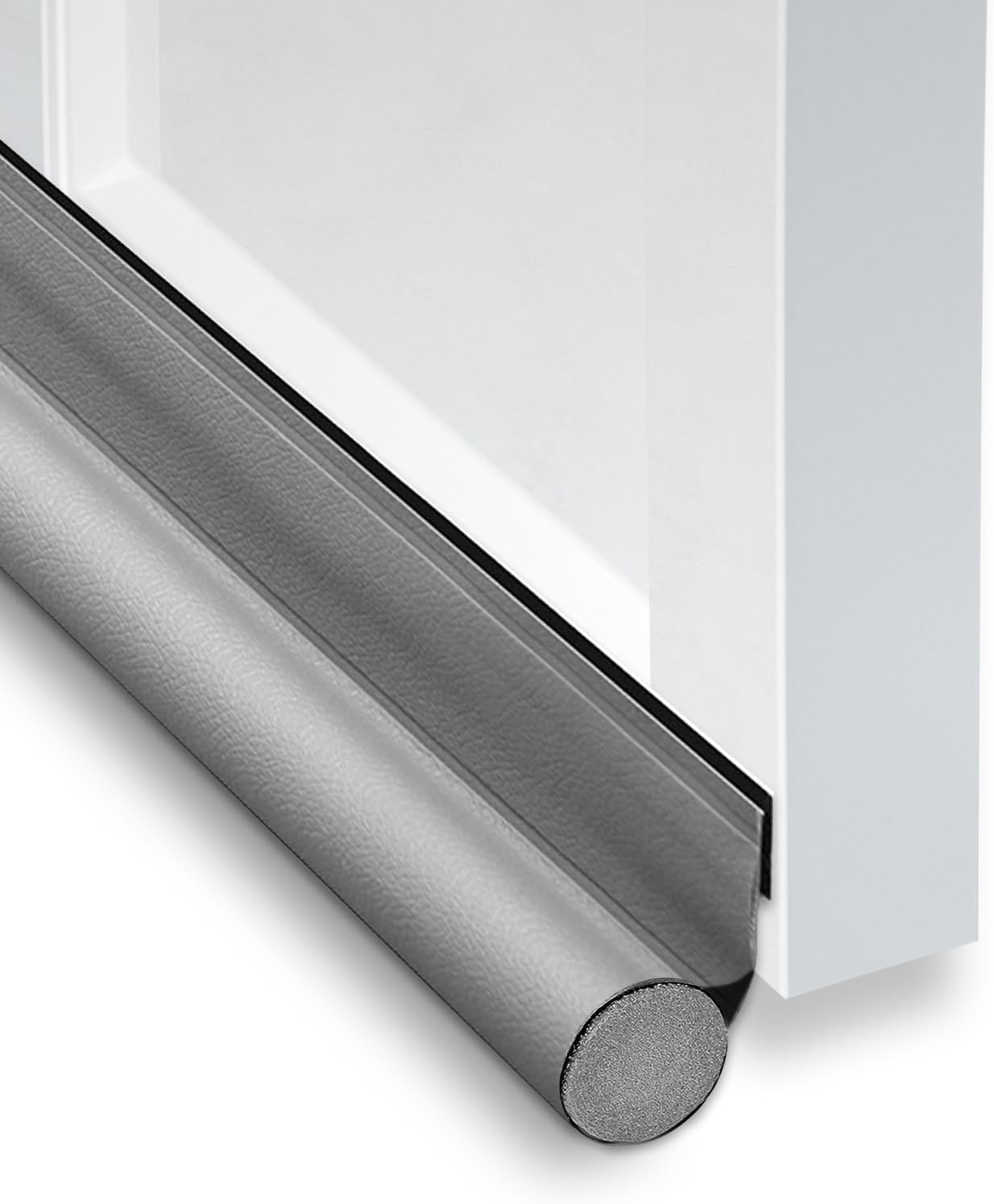 2 Piezas Burlete Puerta Entrada,96cm Burlete Bajo Puerta,Protección contra el Viento y el Ruido, Corte a Medida Bajo Pedido (Blanco)