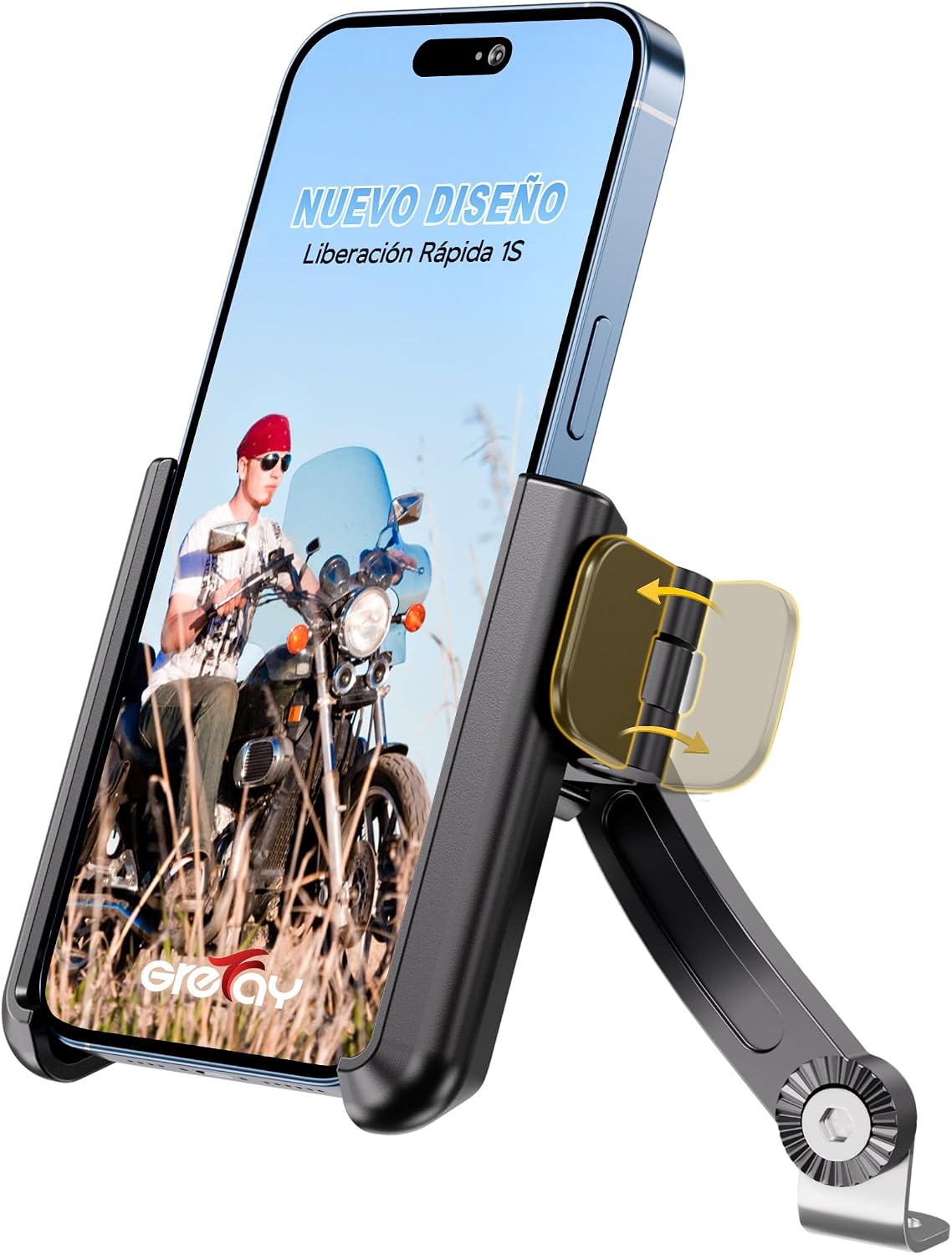 Grefay Soporte de Móvil para Moto y Scooter, Soporte Movil Moto