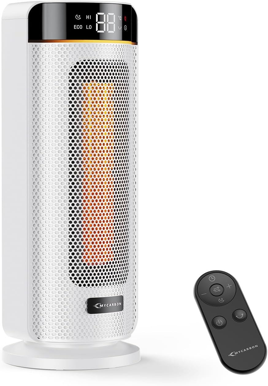 MYCARBON Calefactor Bajo Consumo 1000W/1900W con Control Remoto TEMP 5℃-35℃
