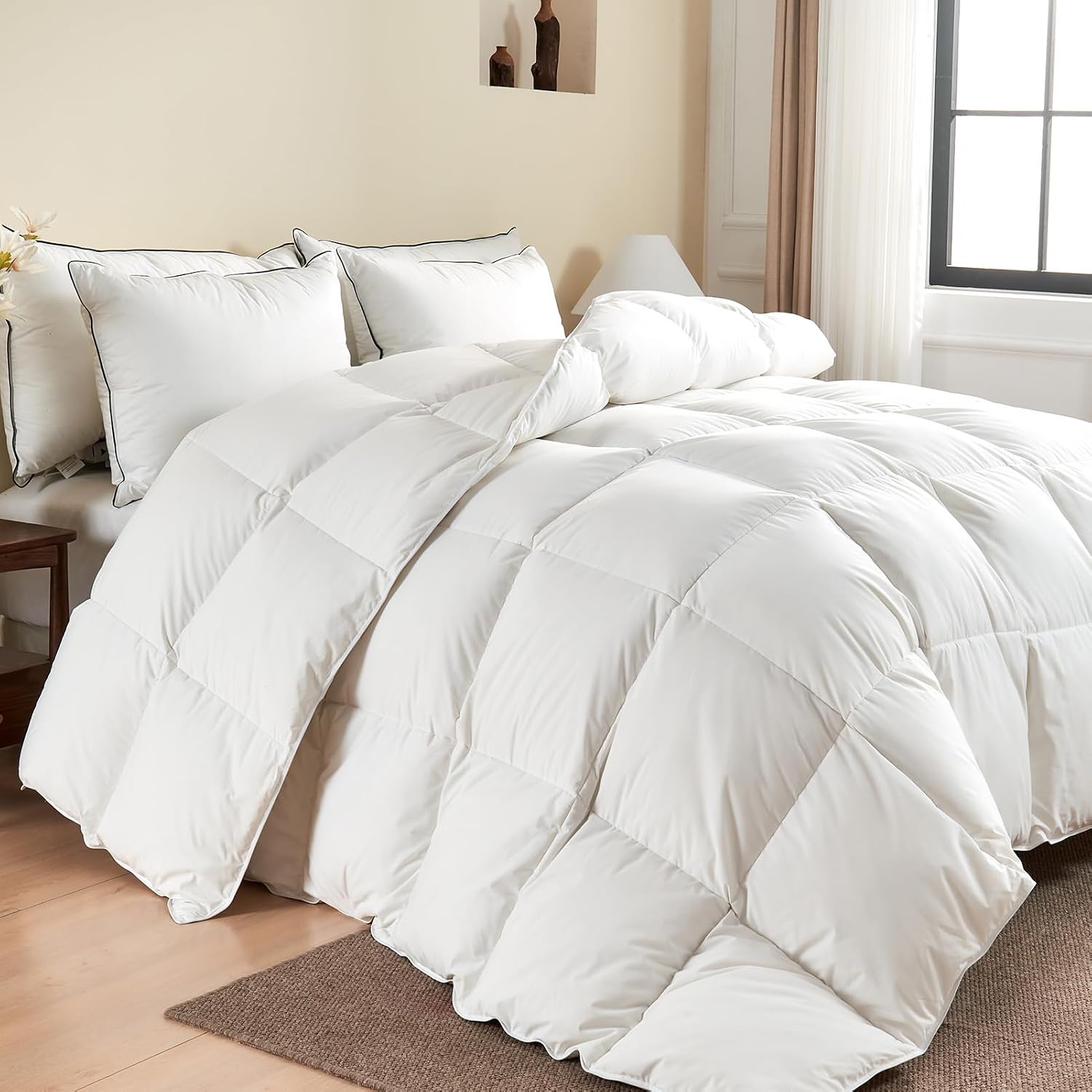 Edredón de Plumón Cama 150/135, 90% Plumon de Ganso y 10% Plumas