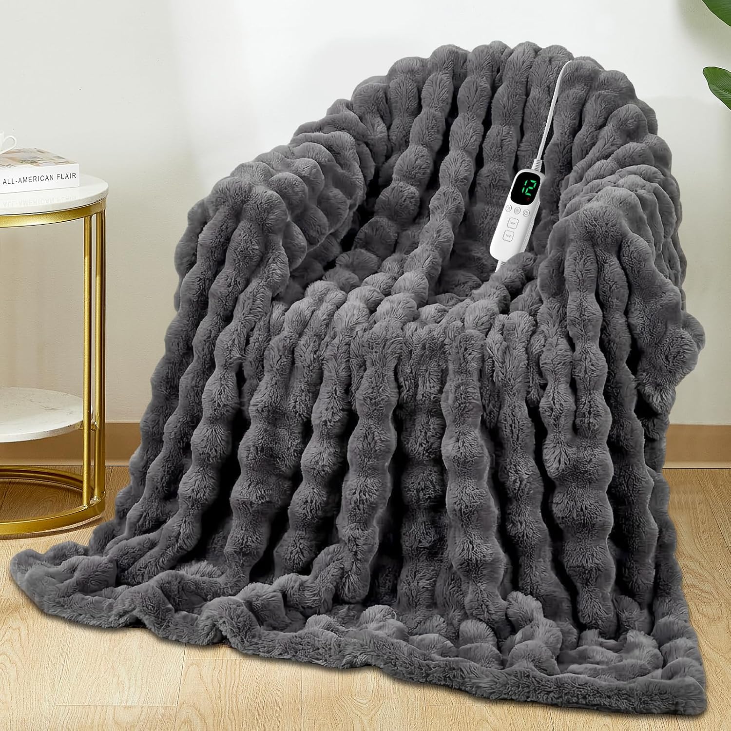 Uplayteck Manta Electrica Grande, Felpa Suave Lavable, 150×200cm