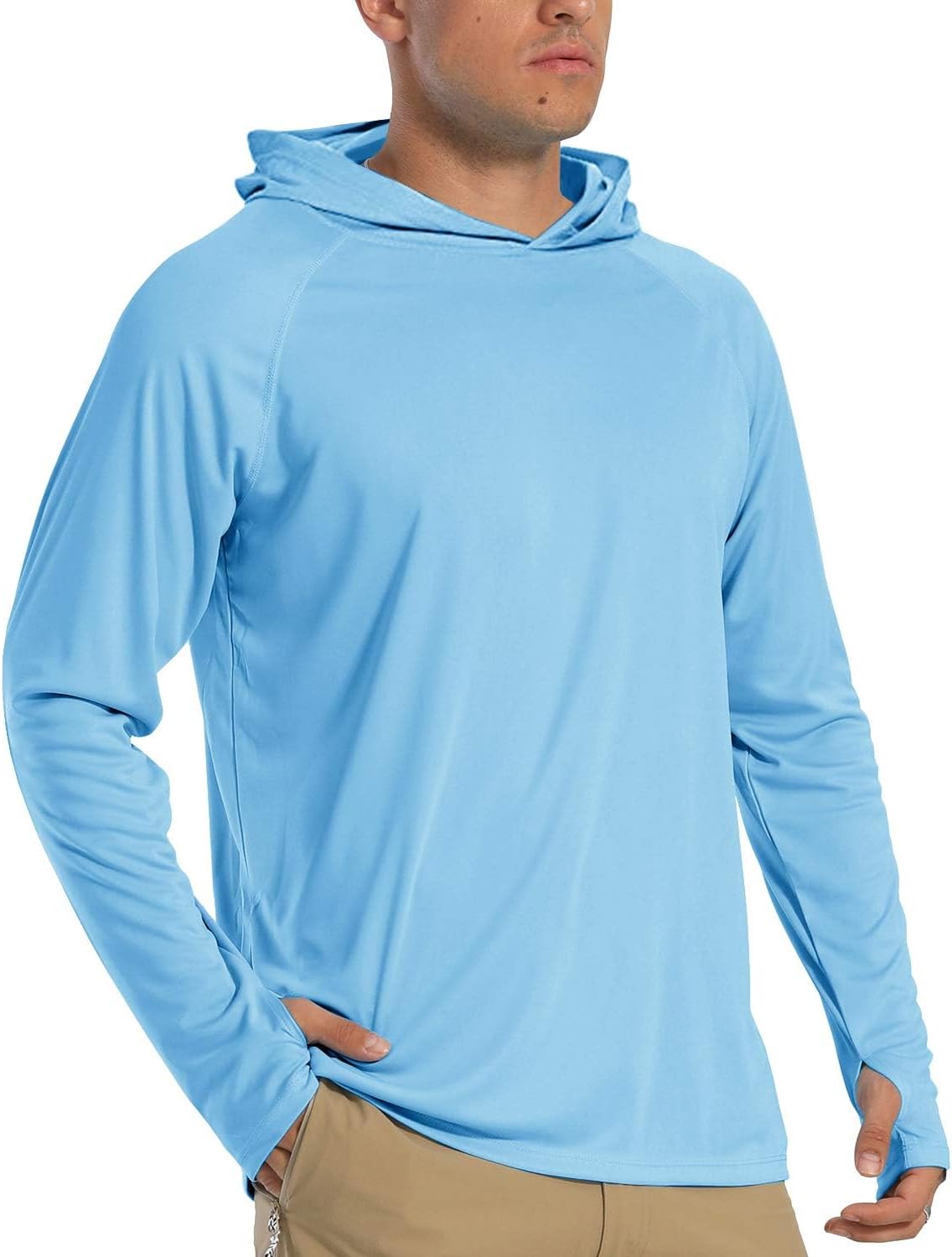 TACVASEN Sudaderas con Capucha para Hombre Camiseta Protección Solar UPF 50+ Sudadera con Capucha de Manga Larga Protección UV