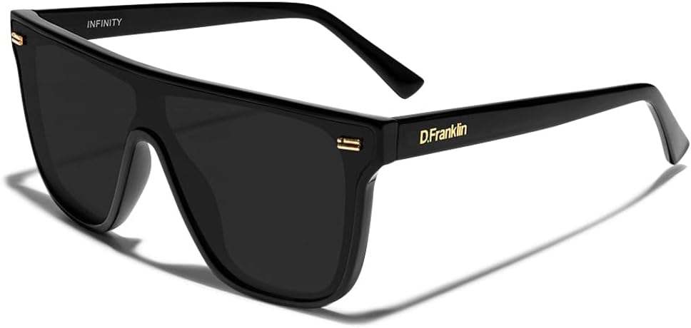 D.Franklin Gafas de sol unisex con cristales de protección UV - Modelo infinity - Rectangular - Para Hombre y Mujer - Sunglasses