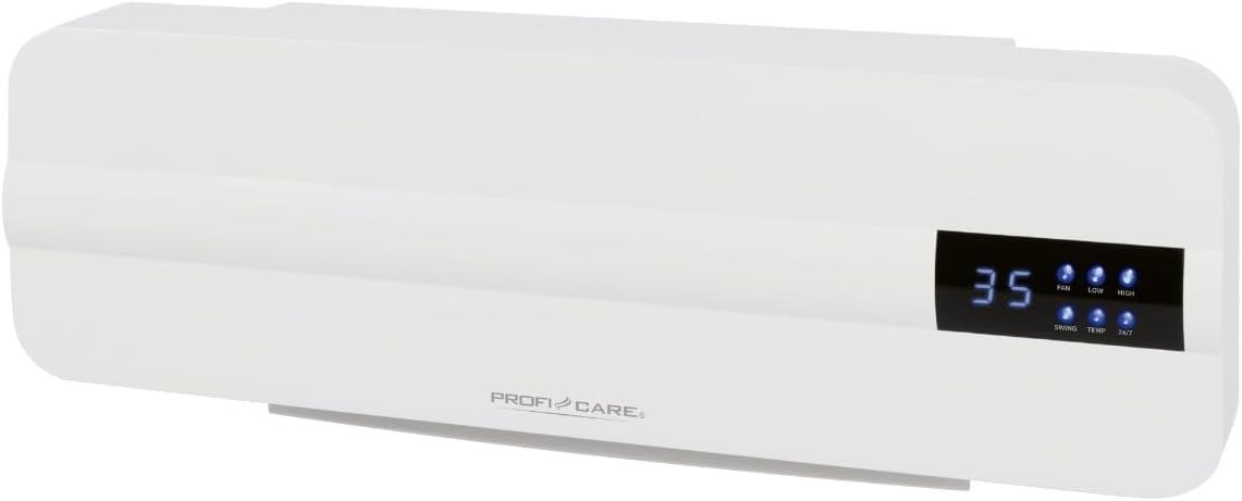 ProfiCare® aerotermo de pared con detección de ventana abierta | hasta 60 m² | para montaje en pared incl. material de montaje | con cable de 1,5 m, mando a distancia y temporizador | PC HL 3116