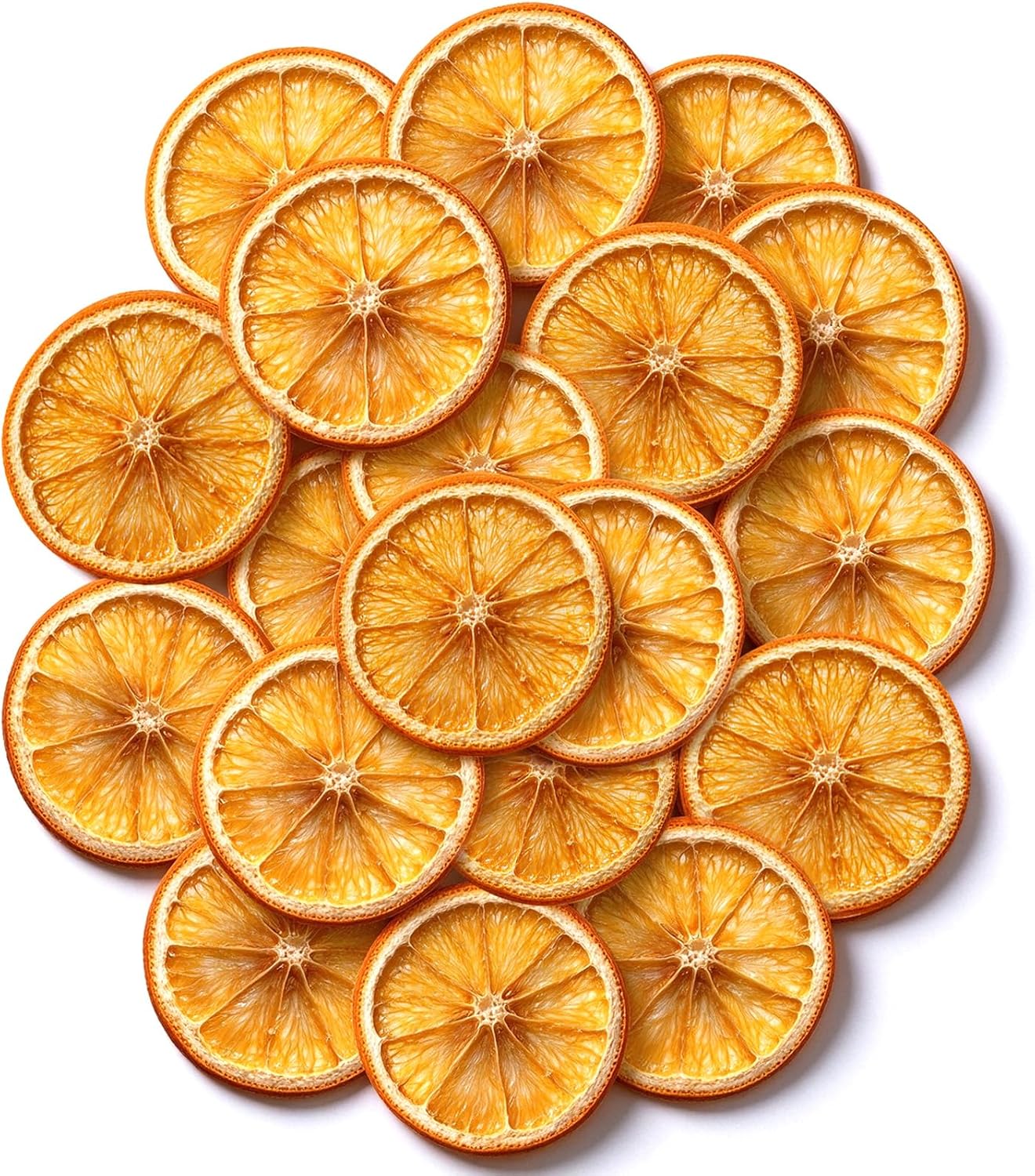 Juego de 30 rodajas de naranja secas, decoración natural, frutas, decoración navideña, decoración de Adviento, naranjas secas, accesorios para corona de Navidad