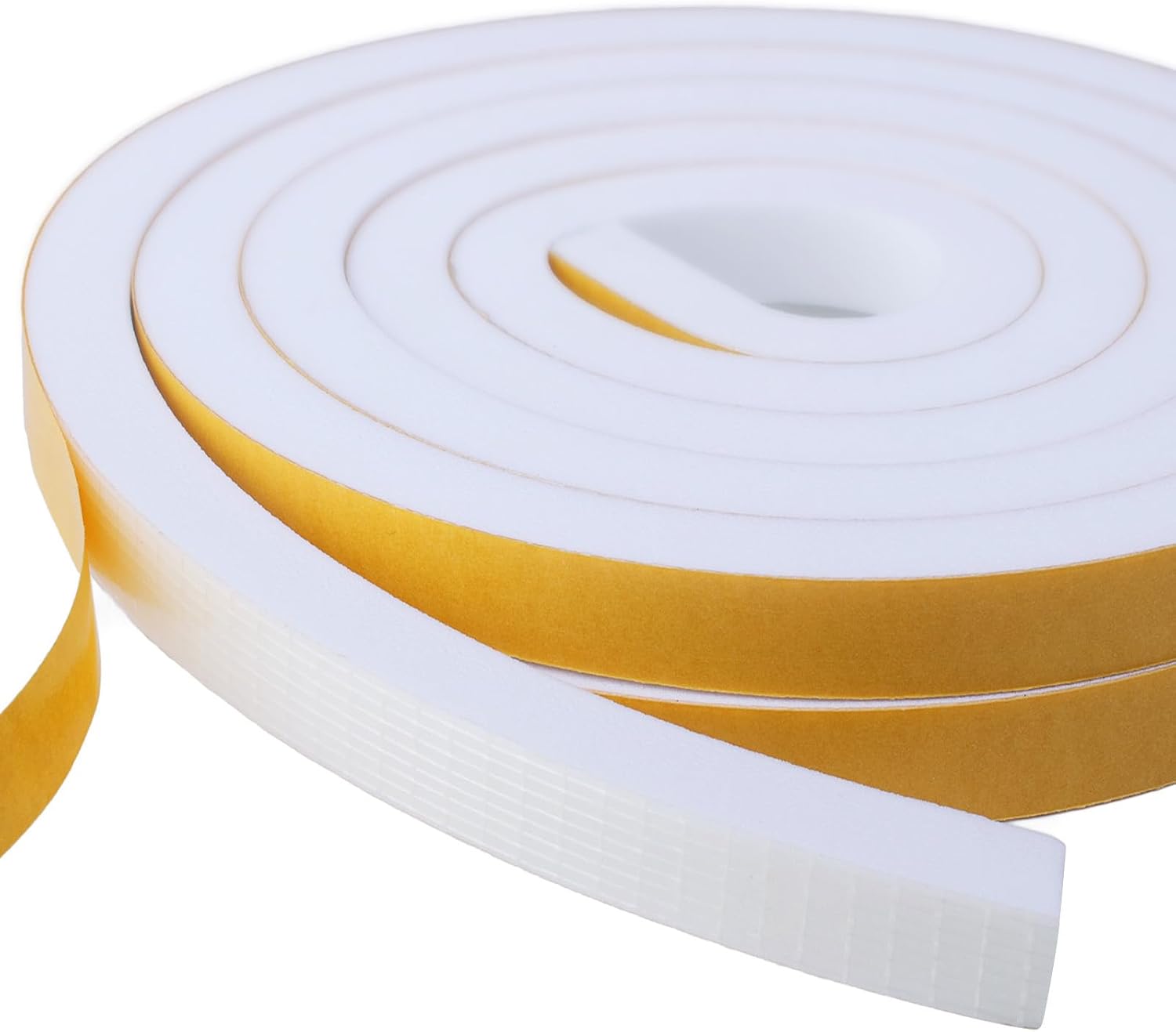 Burlete de burlete para puerta, 2 rollos de 25 mm de ancho x 20 mm de alto, 2 m de largo, cinta adhesiva para ventanas y puertas, tira autoadhesiva para sellado de ventanas, total de 4 m de largo