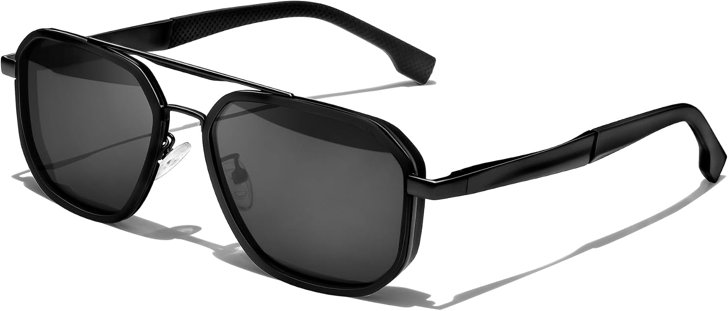 KANASTAL Retro Gafas de Sol Polarizadas Metálica Resistente UV400