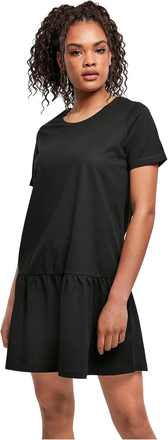 Urban Classics Ladies Valence tee Mujer Vestido Corto Negro 100% algodón