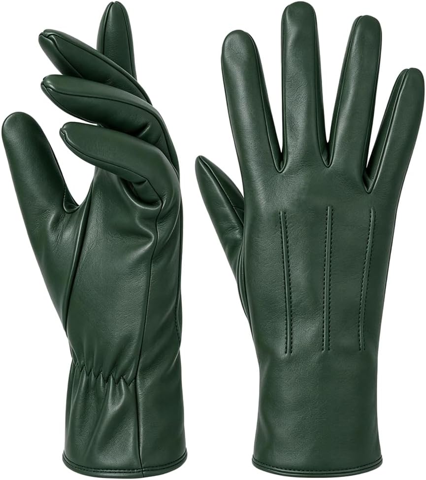 Harssidanzar Guantes de invierno mujer forro cálido pantalla táctil GL017