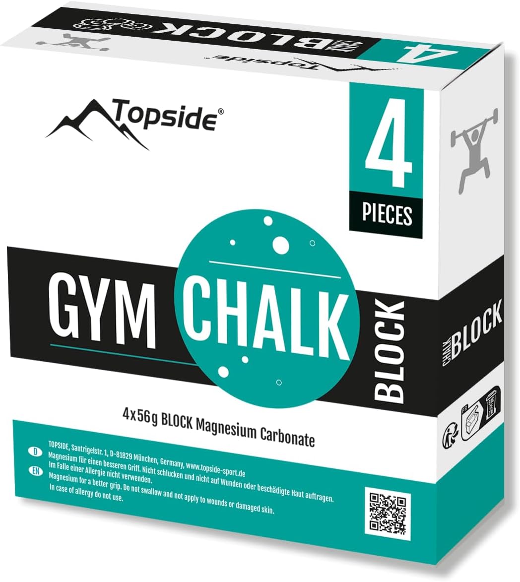 TOPSIDE Bloque de Magnesio 4 u 8 Bloques X 56g para Entrenamientos de Agarre, Gimnasia, Kettlebell, Escalada, Fitness