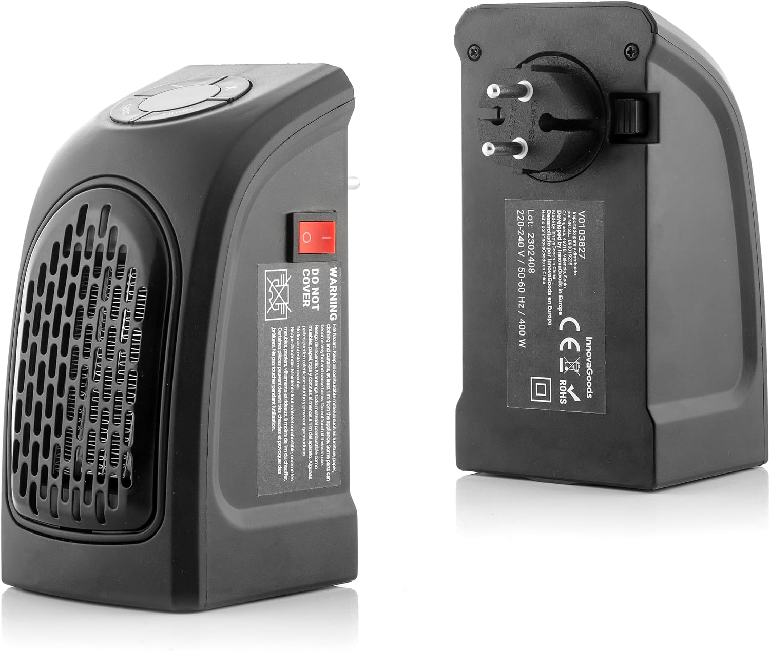 Mini Calefactor de Enchufe Portátil Heatpod InnovaGoods 400 W