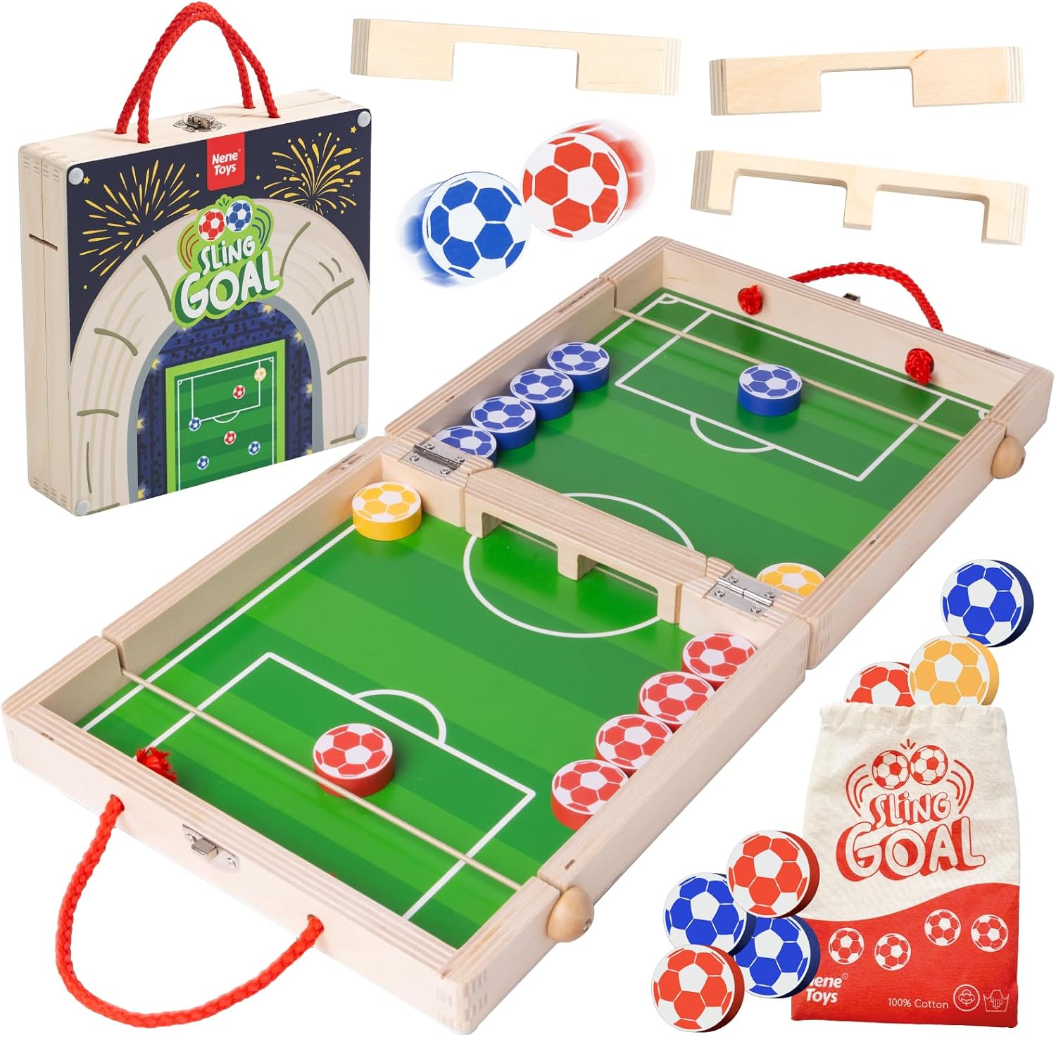 Nene Toys Sling Goal, Juego de Mesa Familiar de Fútbol Niños Desde 4 Años