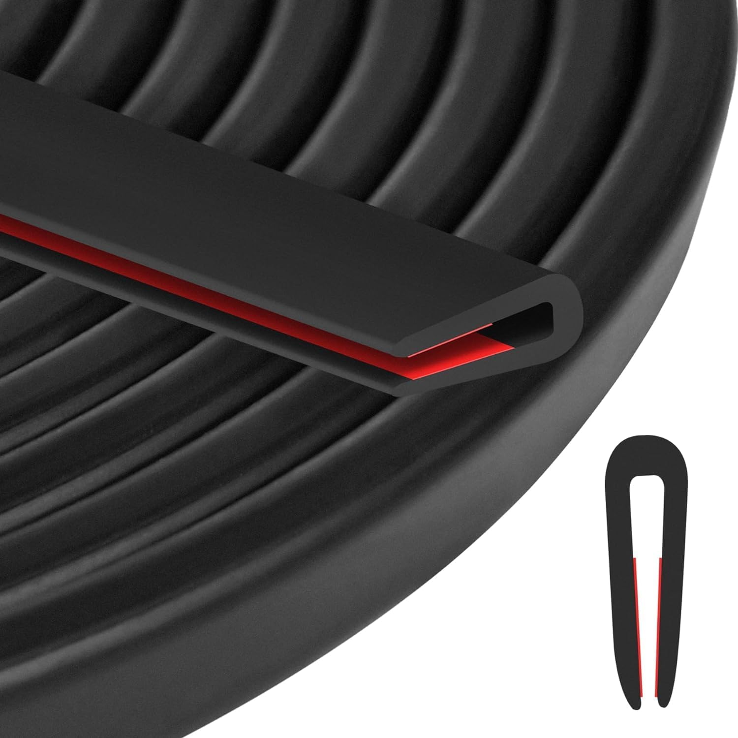 Perfil Goma Protector Bordes 1.6mmx3Metros Protección de Bordes en u