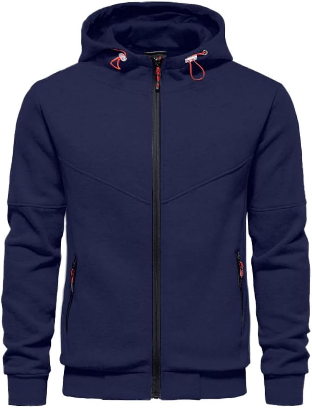 CTU Sudaderas con capucha para hombre, chaquetas de manga larga, forro polar, con cremallera, tallas S-4XL