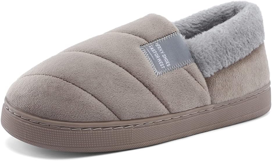 LACOFIA Zapatillas de Estar por Casa de Hombre Cerradas Pantuflas Mujer Invierno con Suela de Goma Antideslizante para Interiores y Exteriores