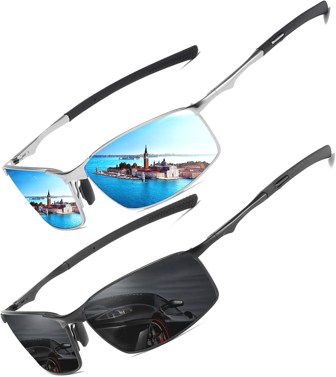 Gafas de Sol Hombre Mujer Polarizadas UV400 Ligero Metálica