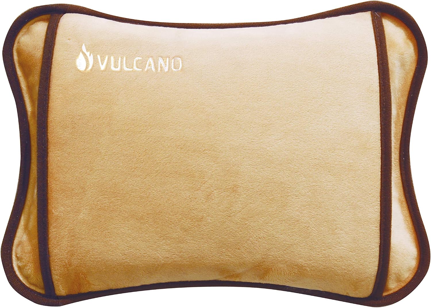 TM Electron Vulcano Bolsa De Agua Térmica Calefactable En 5 Minutos Para 2 Horas De Uso Con Recubrimiento Suave De Microfibra Para Calmar Molestias Musculares, Marrón, 29x20x6 cm
